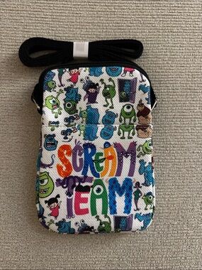 Monsters Multicolor Crossbody Phone Pouch - White